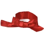 Satin Bondage Scarf Eye Mask:Hand Ties x inches Red