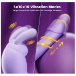 Thrusting Rabbit Vibrator with Revolving Beads Lavender
