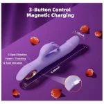 Thrusting Rabbit Vibrator with Revolving Beads Lavender