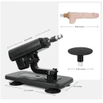 Adjustable Thrusting Sex Machine with Accessories Black