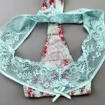 Floral Low Rise Seamless Thong Underwear with Lace Waistband