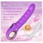 G Spot Vibrator with Thrusting & Vibration Modes Purple