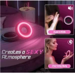 Glow in the Dark APP Control Vibrating Cock Ring Vibration Modes Black