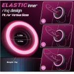 Glow in the Dark APP Control Vibrating Cock Ring Vibration Modes Black