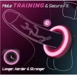 Glow in the Dark APP Control Vibrating Cock Ring Vibration Modes Black