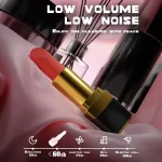 Mini Rechargeable Silicone Lip Stick Vibrator Speeds Black
