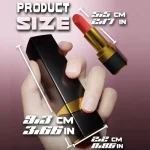 Mini Rechargeable Silicone Lip Stick Vibrator Speeds Black