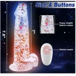 Realistic Clear Dildo with Suction Cup Vibrating Modes Inches Glam In The Dark