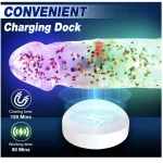 Realistic Clear Dildo with Suction Cup Vibrating Modes Inches Glam In The Dark