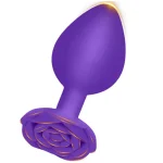 Silicone Rose Base Luxe Anal Plug Set Purplex