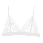 Unlined Transparent Lace Bralette WHITE