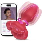 Vibrating Rotating Butt Plug with APP Remote Control & Vibrating Modes Red Rose