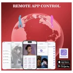 Vibrating Rotating Butt Plug with APP Remote Control & Vibrating Modes Red Rose