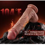 APP Controlled Thrusting Dildo Vibe + Thrust + Warming Inches Caramel
