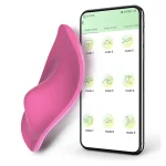 APP Controlled Wearable Vibrating Panties with Vibration Modes Pink