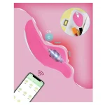 APP Controlled Wearable Vibrating Panties with Vibration Modes Pink