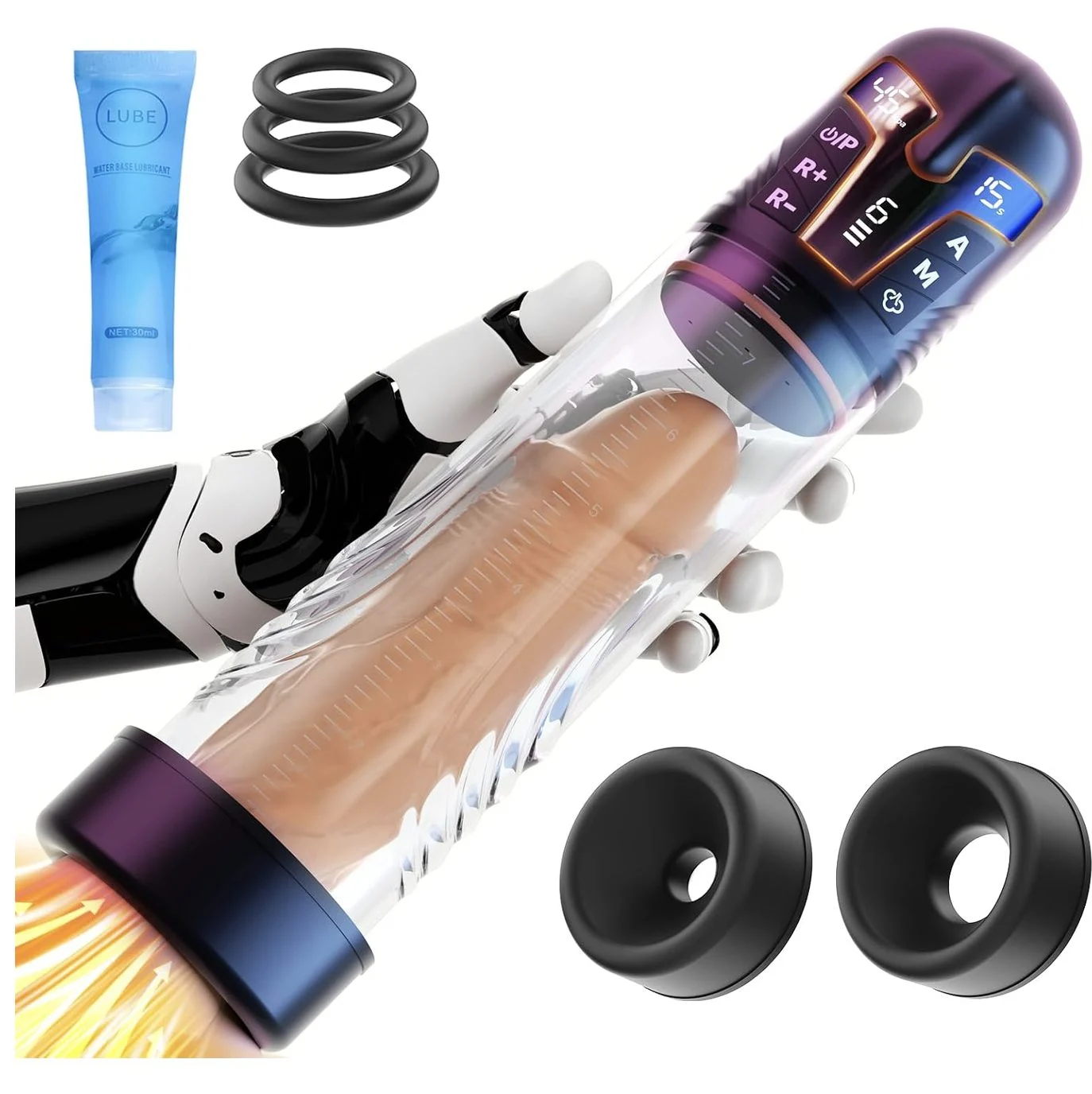 Automatic Penis Enlarger Water Pump Black