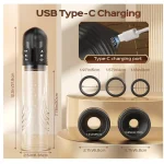 Automatic Penis Enlarger Water Pump Black