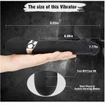 Classic Vibrator Dildo Wand Waterproof Silicone Black