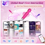 Cordless Erotic Wand Massager Powerful Vibration App Controlled Pink