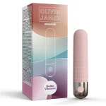 Pocket sized Quiet Bullet Vibrator with Pleasure Modes Full Silicone Pastel Pink
