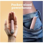 Pocket sized Quiet Bullet Vibrator with Pleasure Modes Full Silicone Pastel Pink