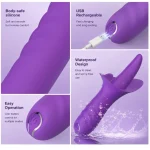 Quiet Licking Tongue Style Clitoris Vibrator Purple
