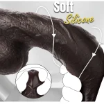 Realistic Silicone Curve BBC Dildo with Suction Cup Inch Cocoa