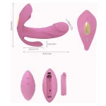 Remote Control Wearable Vibrator Modes Light Pink