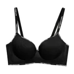 Seamless Push Up Bra lette with Graffiti Print Black