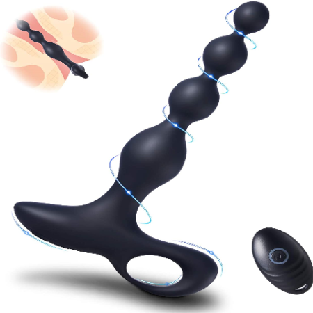 Silicone Training Rechargeable Wireless RC Butt Plug - Black