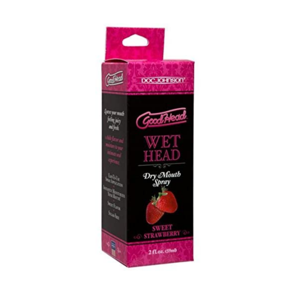 Doc Johnson GoodHead – Wet Head – Dry Mouth Spray – Sweet Strawberry – 2oz