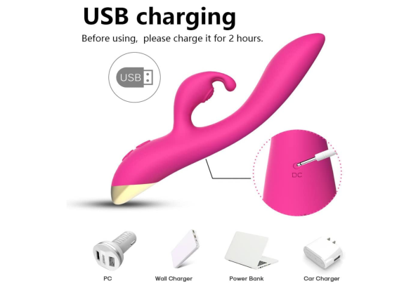 Rechargeable Bendable Dual Motor Vibrator Pink 3