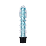 Crystal Jelly Spiked Dildo 6 Inches Blue
