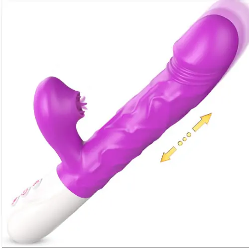 Thrusting Heated Realistic Womens Rabbit Vibartor Purple