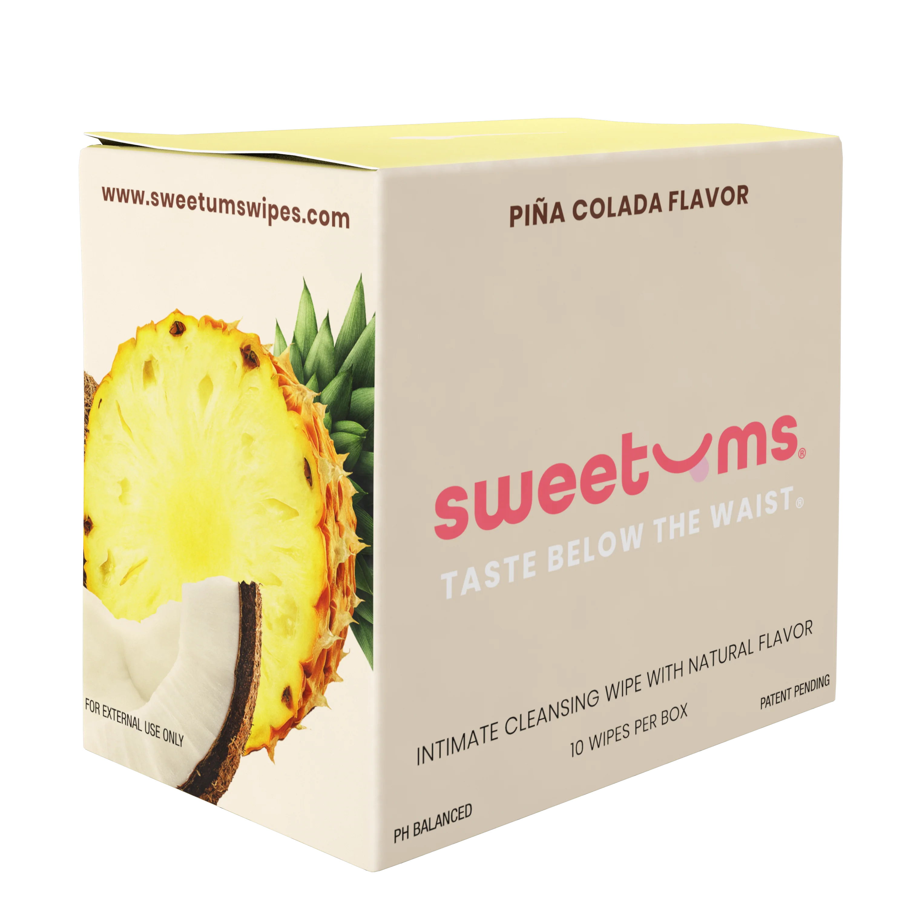 Sweetums pH Balanced Flavored Intimate Wipes Pina Colada