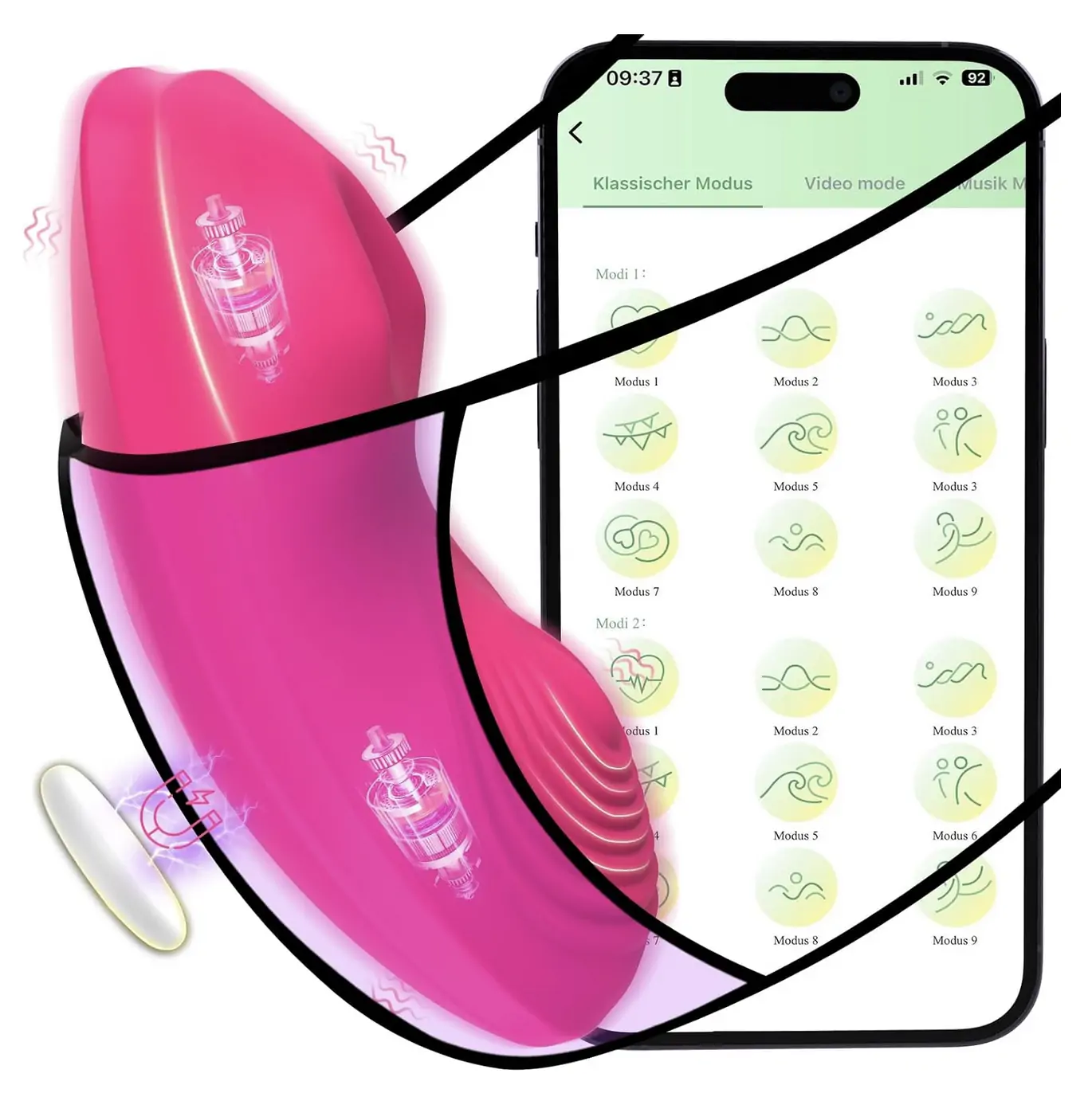 Ultra Thin App Controlled Butterfly Vibrator Pink