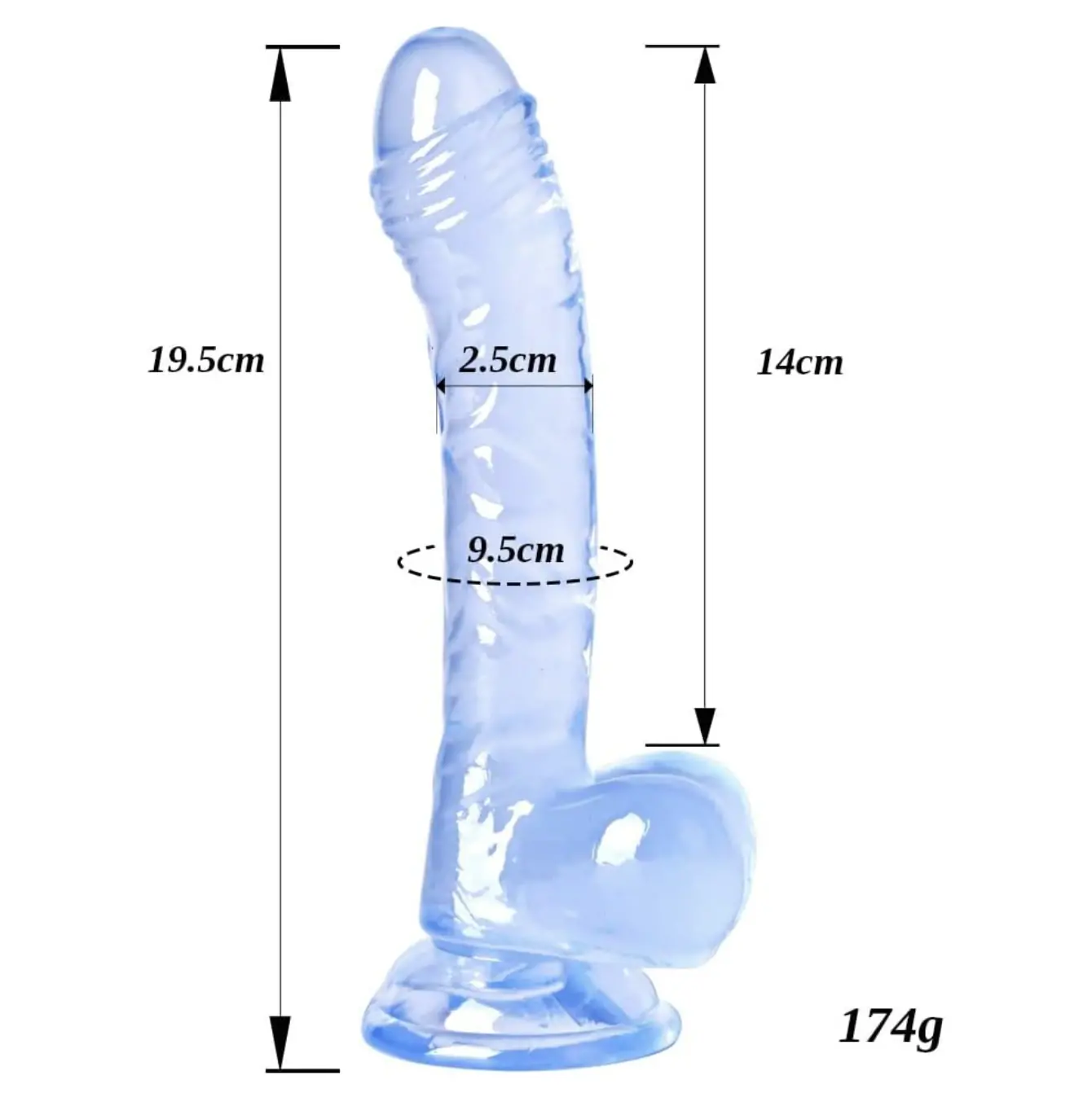 Strap on Harness Set with Inch Jelly Dildo Bracing Harness Clear Blue Size