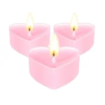 Heart Shaped Tea Light Candle Unscented Pink oz